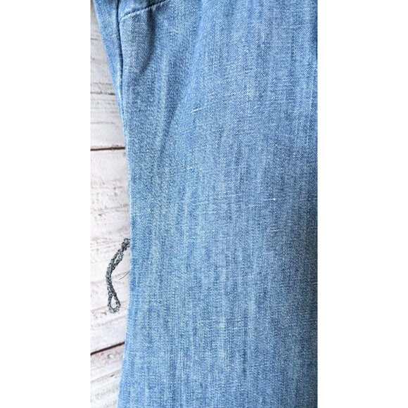 Zara Women's Denim Shirt Dress The 90th Collection Blue Midi Linen Blend Size XL - Picture 6 of 16